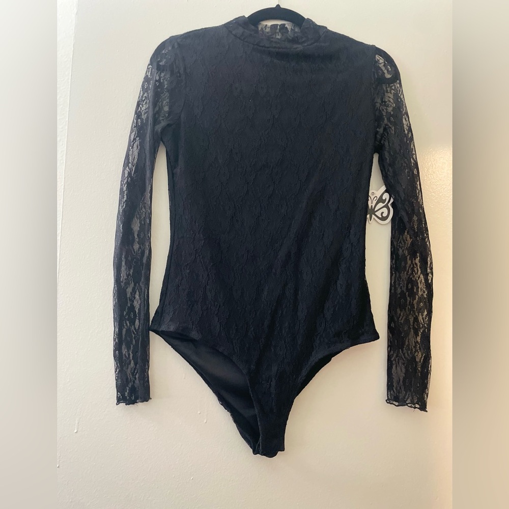 Self Esteem Black Lace Bodysuit - NWT